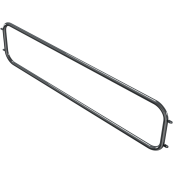 Safety barriers | to go with post item no. 478B | Fixed post & Frame element | Frame elementSteel tube � 33.7 mm, with welded-on connecting clipscenter distance: 2000 mm(post center to post center), for use up to 90�hot-dip galvanized and coated RAL 7016